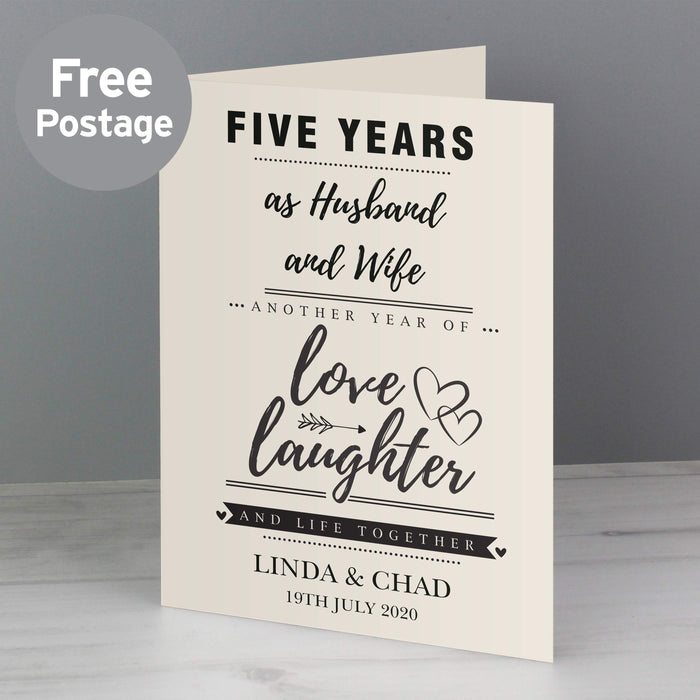 Personalised Anniversary Card - The Gift Cabin UK