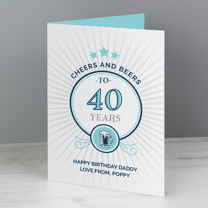 Personalised Cheers and Beers Birthday Card - The Gift Cabin UK