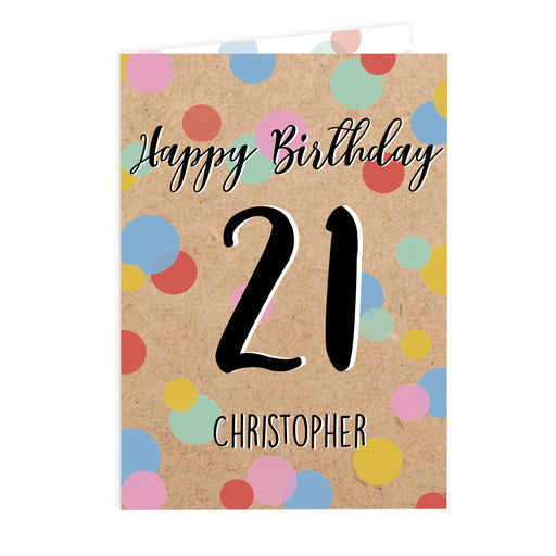 Personalised Colour Confetti Birthday Card - The Gift Cabin UK