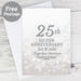 Personalised 25th Silver Anniversary Card - The Gift Cabin UK