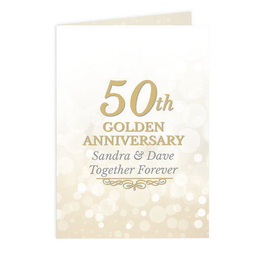 Personalised 50th Golden Anniversary Card - The Gift Cabin UK