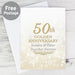 Personalised 50th Golden Anniversary Card - The Gift Cabin UK