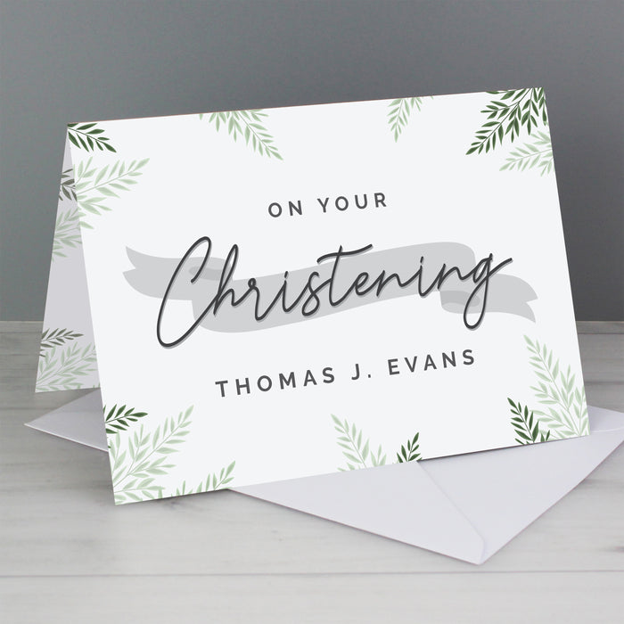 Personalised Christening Card - The Gift Cabin UK