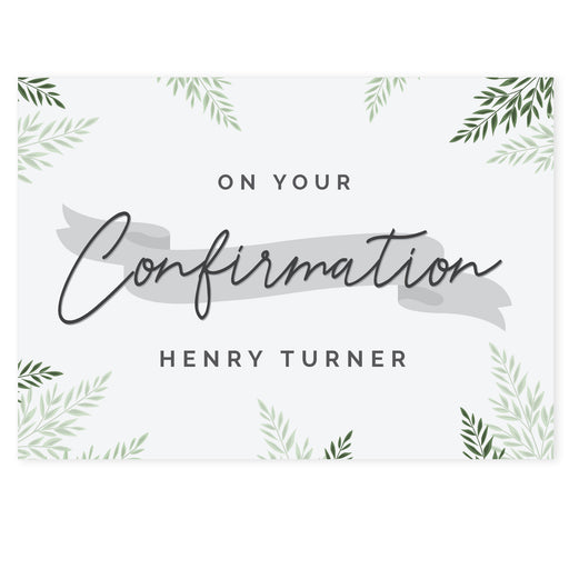 Personalised Confirmation Card - The Gift Cabin UK