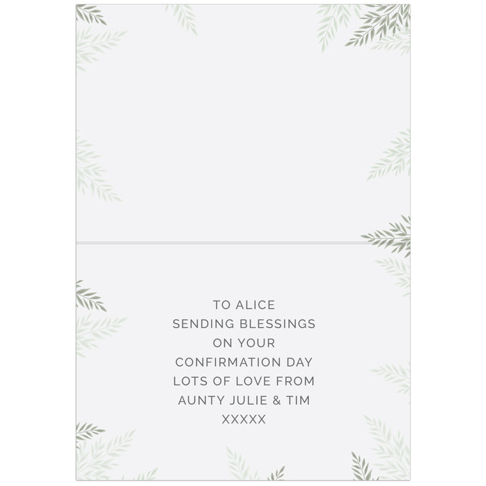 Personalised Confirmation Card - The Gift Cabin UK