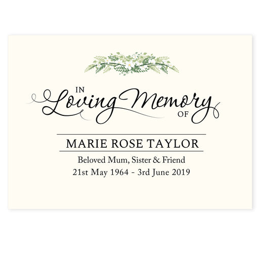 Personalised In Loving Memory Card - The Gift Cabin UK