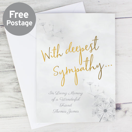 Personalised Deepest Sympathy Card - The Gift Cabin UK