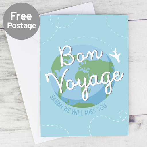 Personalised Bon Voyage Card - The Gift Cabin UK