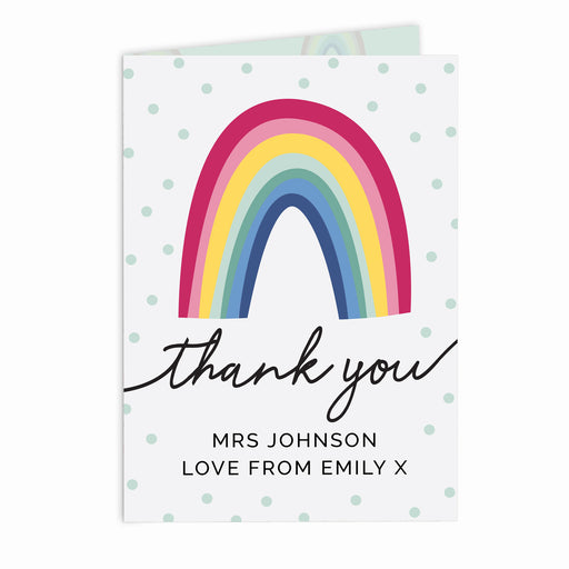 Personalised Rainbow Thank You Card - The Gift Cabin UK