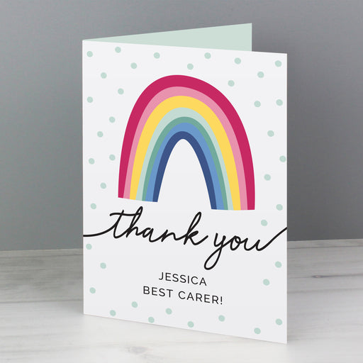 Personalised Rainbow Thank You Card - The Gift Cabin UK