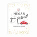 Personalised Passed Driving Test Card - The Gift Cabin UK