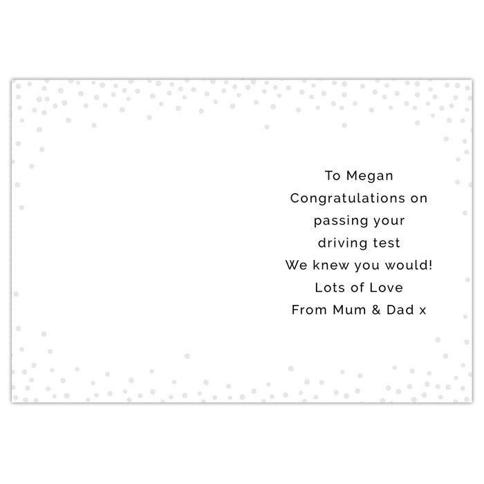 Personalised Passed Driving Test Card - The Gift Cabin UK