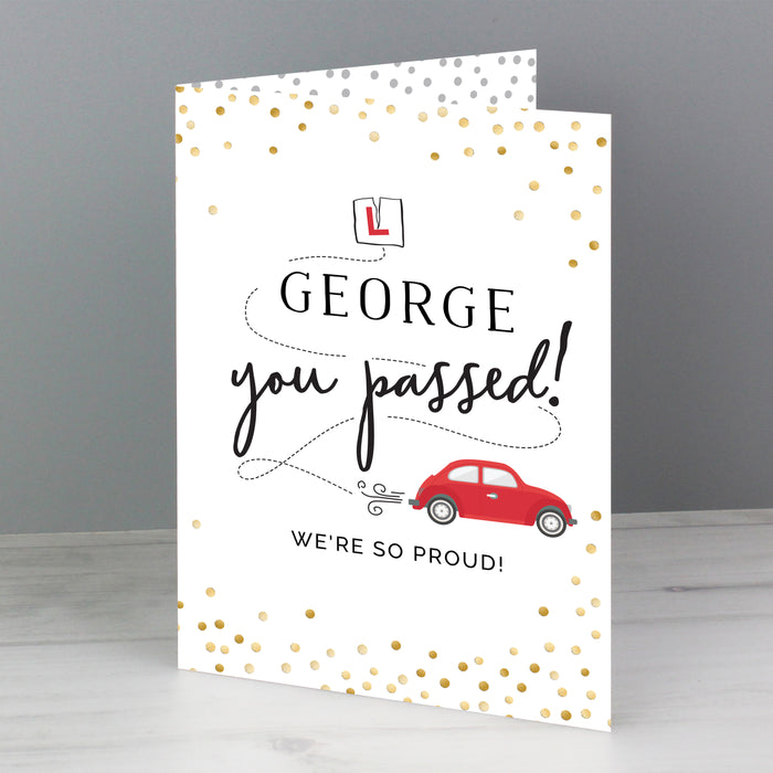 Personalised Passed Driving Test Card - The Gift Cabin UK