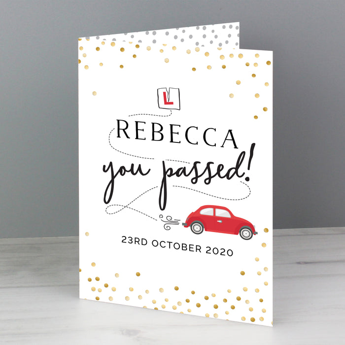 Personalised Passed Driving Test Card - The Gift Cabin UK