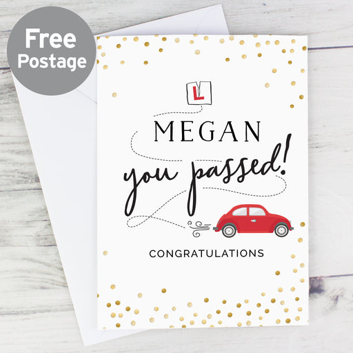 Personalised Passed Driving Test Card - The Gift Cabin UK