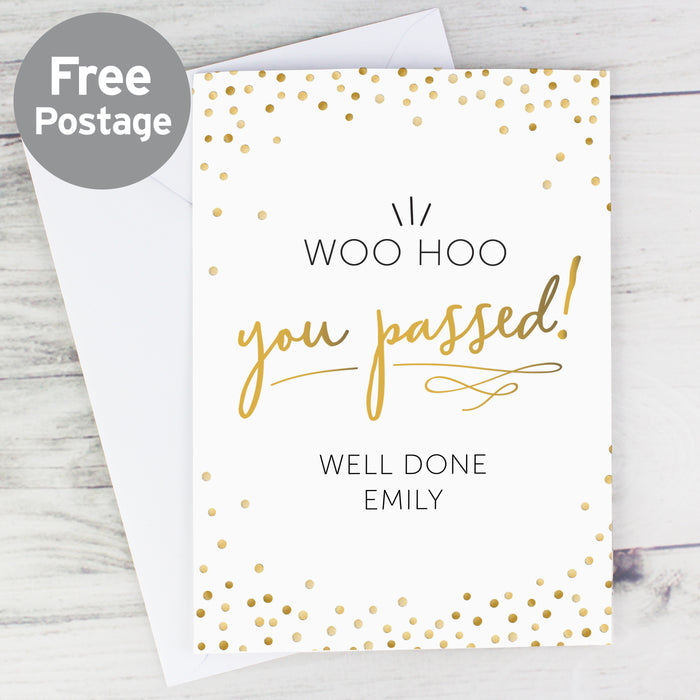 Personalised You Passed! Card - The Gift Cabin UK