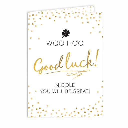 Personalised Good Luck Card - The Gift Cabin UK