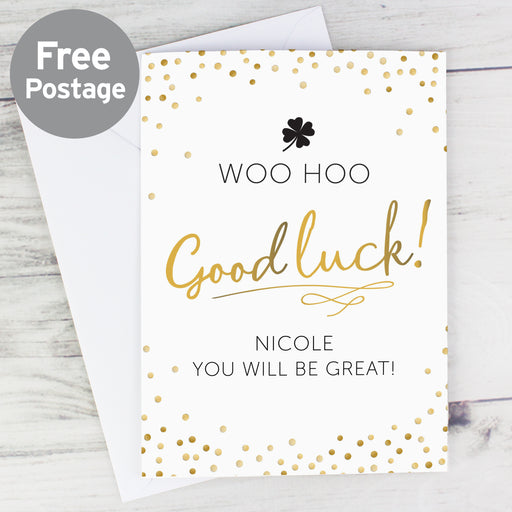 Personalised Good Luck Card - The Gift Cabin UK