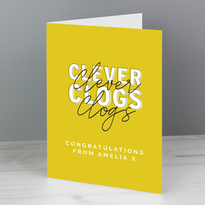 Personalised Clever Clogs Card - The Gift Cabin UK