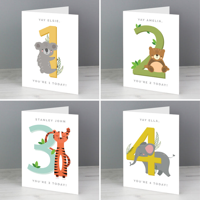 Personalised Animal Birthday Card - The Gift Cabin UK