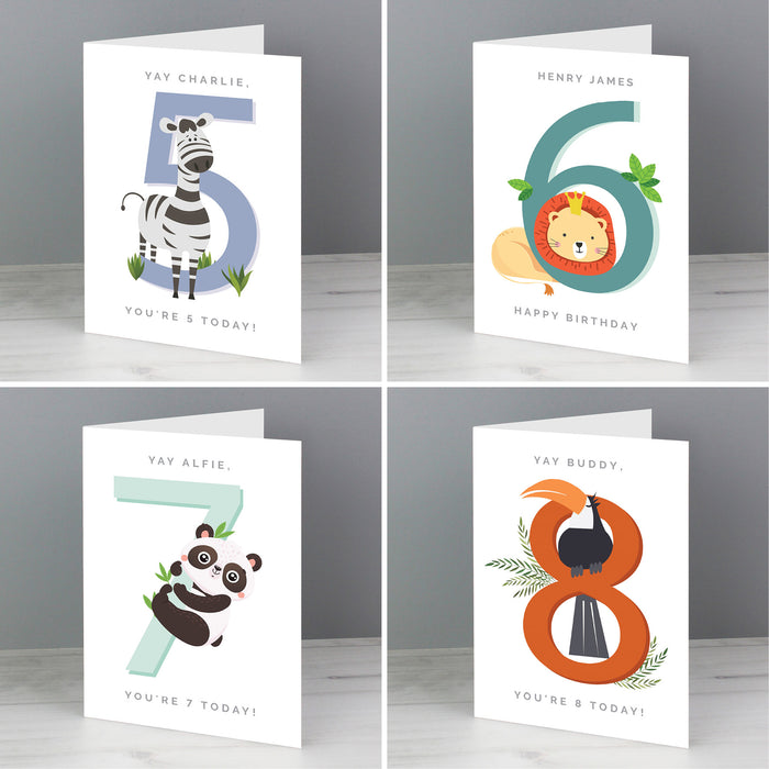 Personalised Animal Birthday Card - The Gift Cabin UK