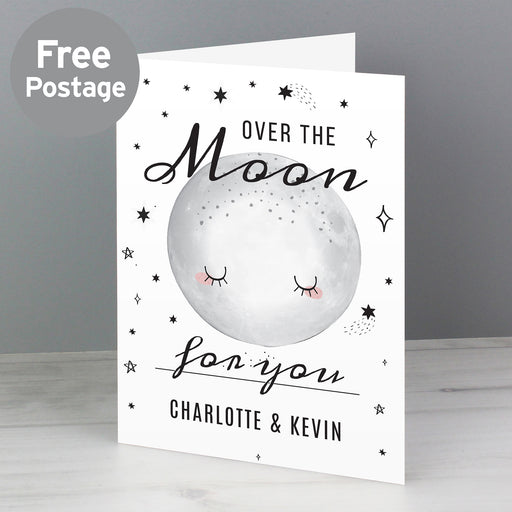 Personalised Over The Moon Card - The Gift Cabin UK