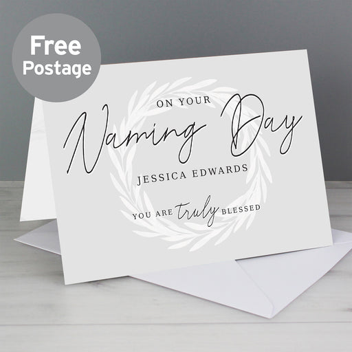 Personalised Truly Blessed Naming Day Card - The Gift Cabin UK