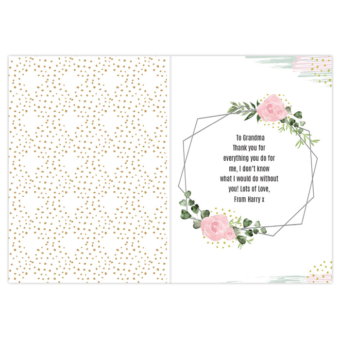 Personalised Floral Abstract Photo Upload Card - The Gift Cabin UK