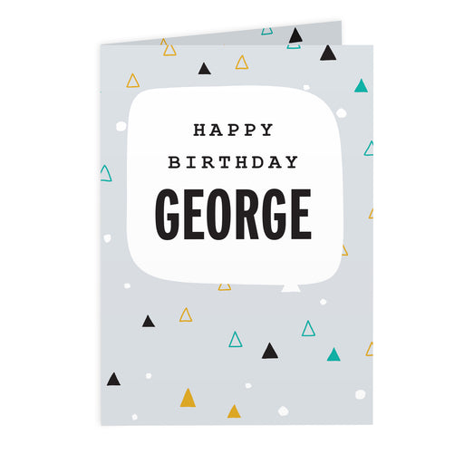 Personalised Geo Birthday Card - The Gift Cabin UK