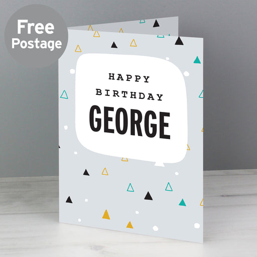 Personalised Geo Birthday Card - The Gift Cabin UK