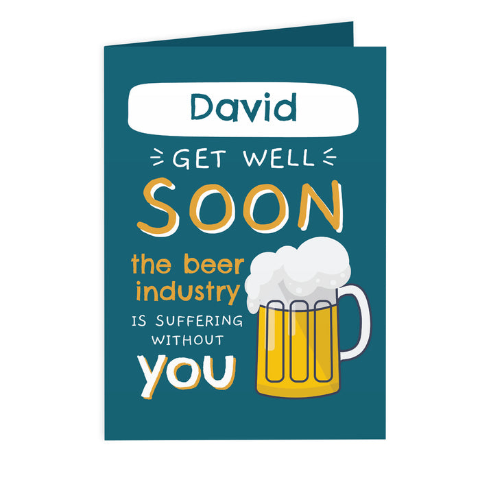 Personalised Get Well Soon Card - The Gift Cabin UK