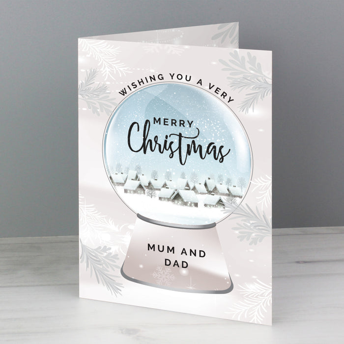 Personalised Christmas Snow Globe Card - The Gift Cabin UK