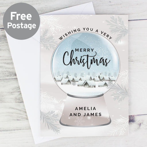 Personalised Christmas Snow Globe Card - The Gift Cabin UK