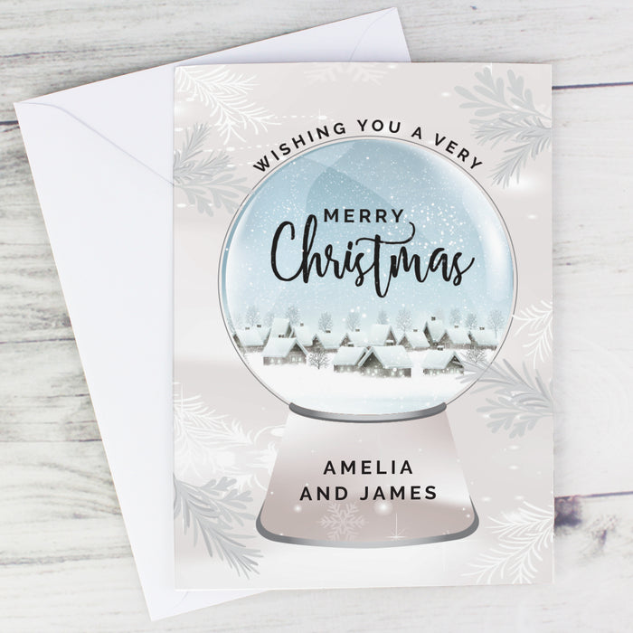 Personalised Christmas Snow Globe Card - The Gift Cabin UK