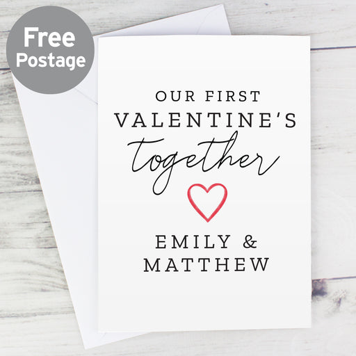 Personalised Our 1st Valentine's Day Card - The Gift Cabin UK