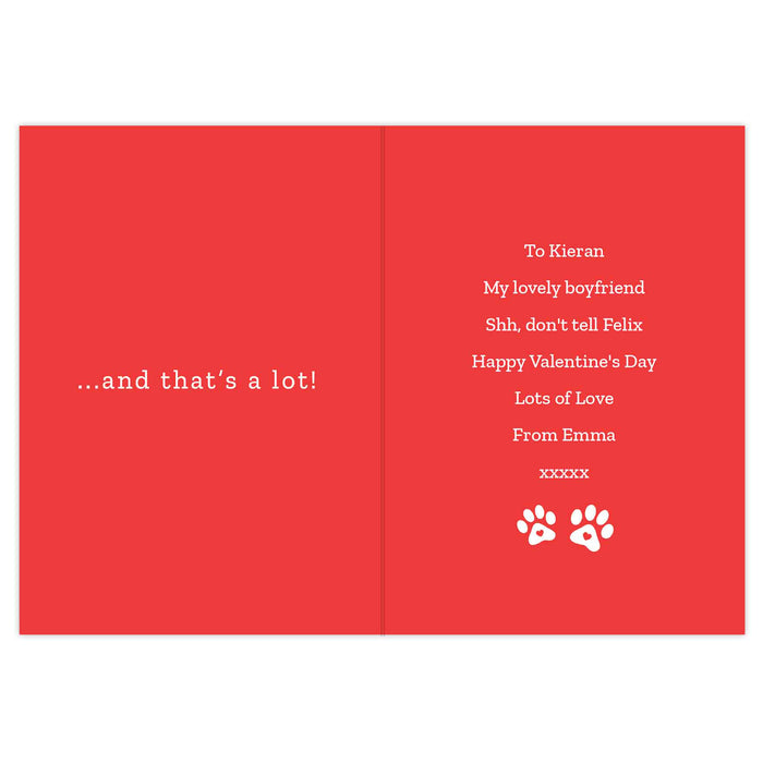 Personalised I love You More than the Cat Card - The Gift Cabin UK