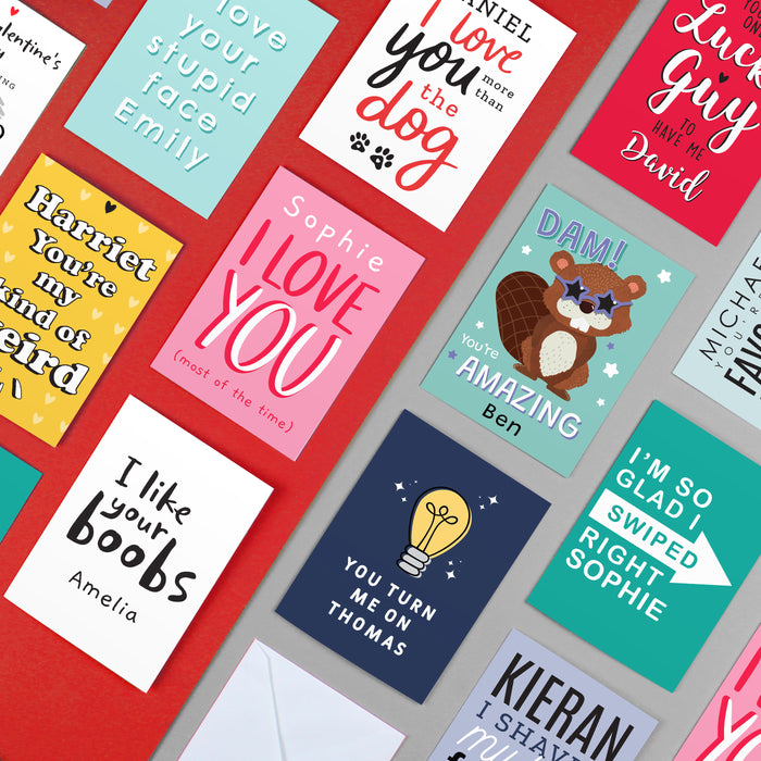 Personalised I Love You More than the Dog Card - The Gift Cabin UK