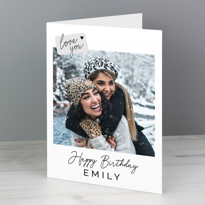 Personalised Love You Photo Upload Greeting Card