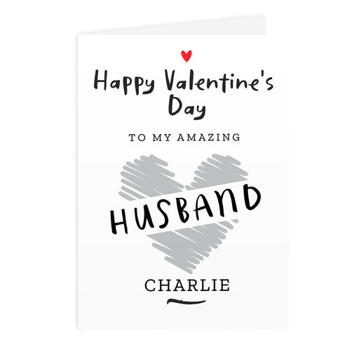 Personalised Happy Valentine's Day Card - The Gift Cabin UK