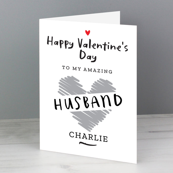 Personalised Happy Valentine's Day Card - The Gift Cabin UK