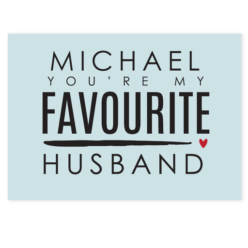 Personalised You're My Favourite Husband Card - The Gift Cabin UK