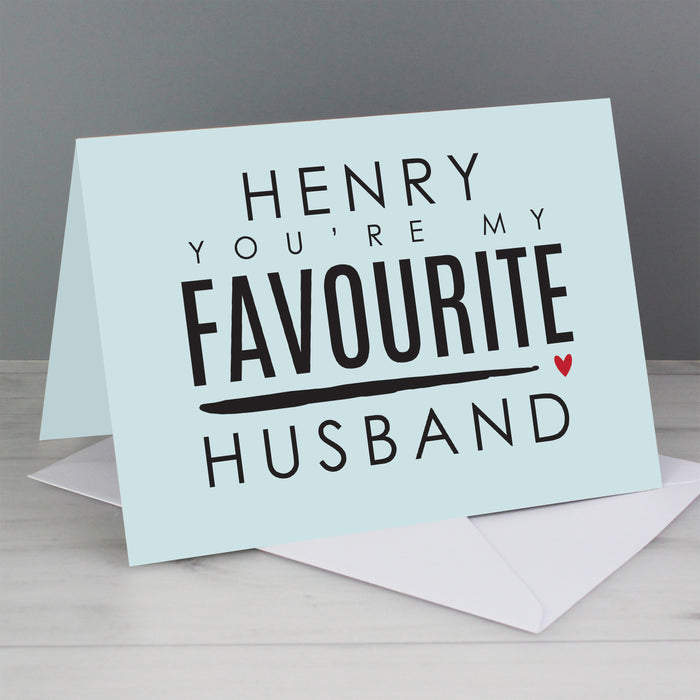 Personalised You're My Favourite Husband Card - The Gift Cabin UK