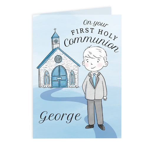 Personalised Boys First Holy Communion Card - The Gift Cabin UK