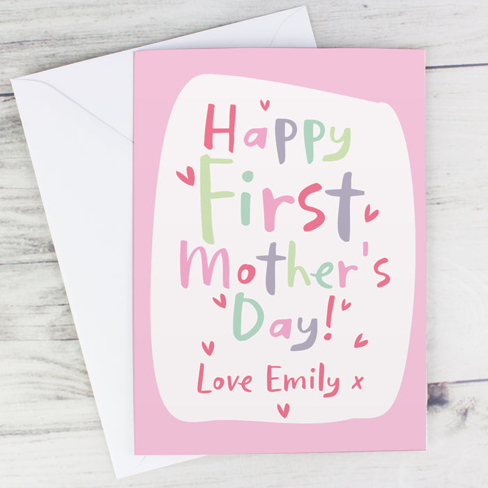 Personalised Happy First Mother's Day Card - The Gift Cabin UK