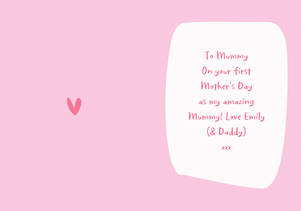 Personalised Happy First Mother's Day Card - The Gift Cabin UK