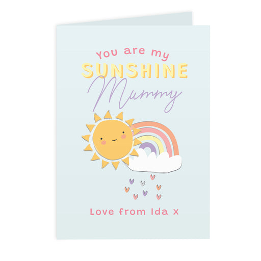 Personalised You Are My Sunshine Card - The Gift Cabin UK