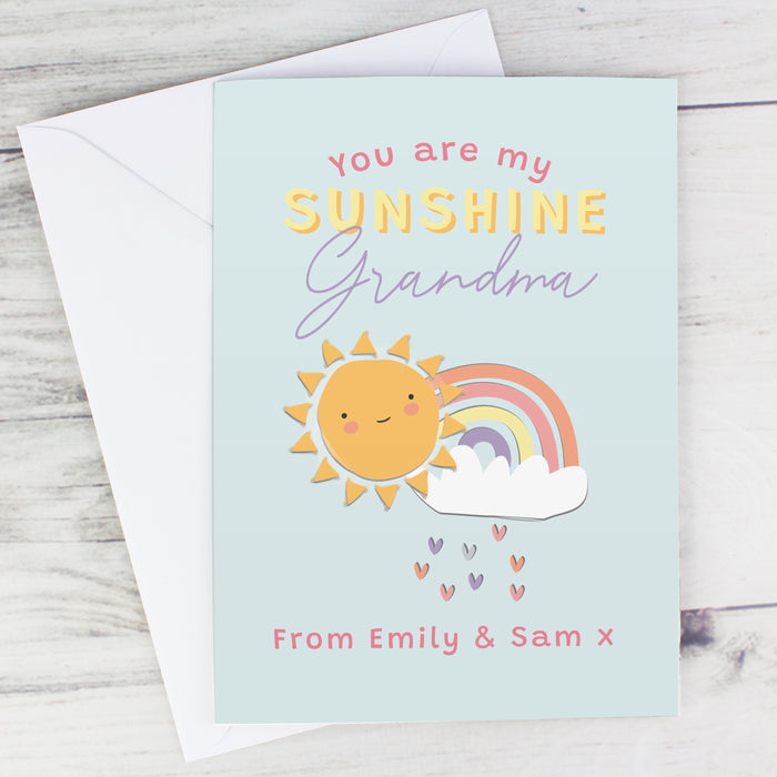 Personalised You Are My Sunshine Card - The Gift Cabin UK