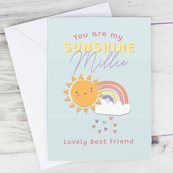 Personalised You Are My Sunshine Card - The Gift Cabin UK