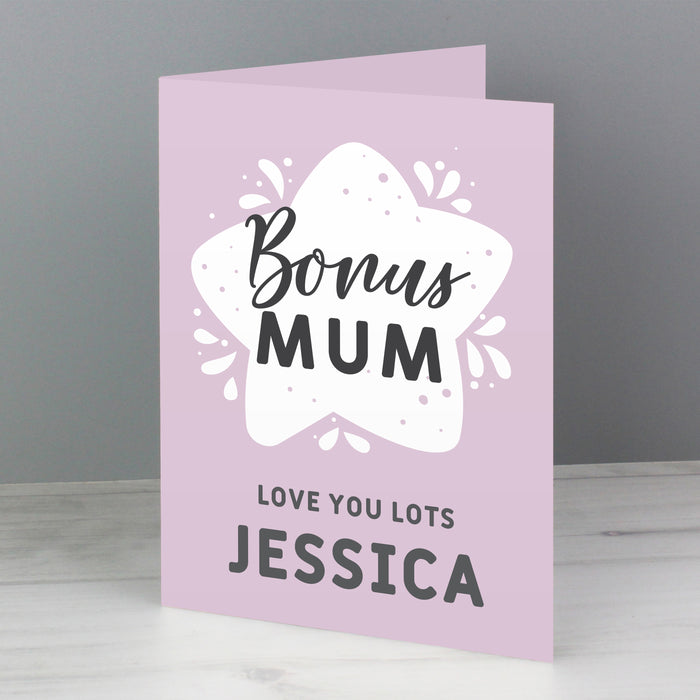 Personalised To My Bonus Mum Card - The Gift Cabin UK