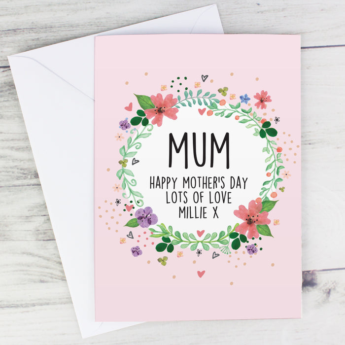 Personalised Floral Card - The Gift Cabin UK